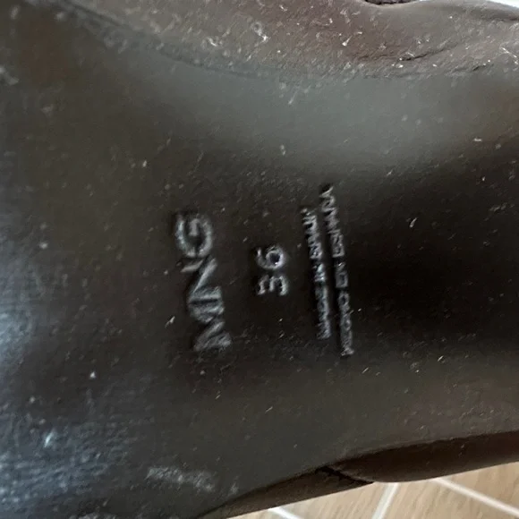 Mango Squared Toe Brown Knee-High Boots - Picture 8 of 8